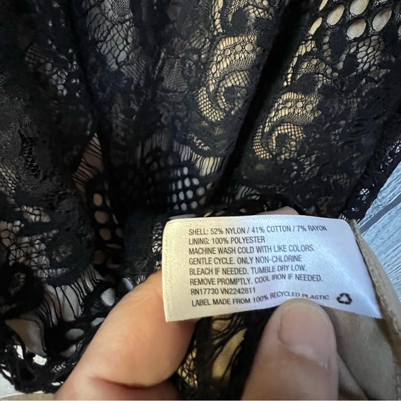 Xhilaration Lace Overlay Dress Color: Black Size: S/P - Picture 12 of 13